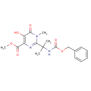 CAS No:888504-27-6 methyl<br />5-hydroxy-1-methyl-6-oxo-2-[2-(phenylmethoxycarbonylamino)propan-2-yl]<br />pyrimidine-4-carboxylate
