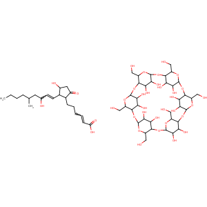 CAS No:88852-12-4 2-Heptenoic acd, 7-((1R,2R,3R)-3-hydroxy-2-((1E,3S,5S)-3-hydroxy-5-methyl-1-nonenyl)-5-oxocyclopentyl)-, (2E)-, compd. with alpha-cyclodextrin