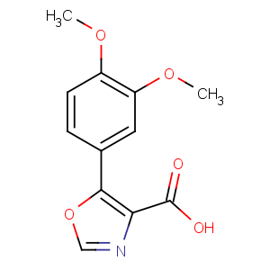 CAS No:89205-08-3 5-(3,4-dimethoxyphenyl)-1,3-oxazole-4-carboxylic acid