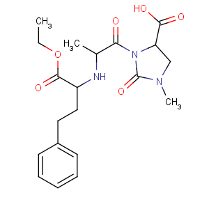 CAS No:89371-37-9 (4S)-3-[(2S)-2-[[(2S)-1-ethoxy-1-oxo-4-phenylbutan-2-yl]amino]propanoyl]<br />-1-methyl-2-oxoimidazolidine-4-carboxylic acid