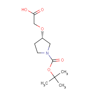 CAS No:895126-64-4 1-Pyrrolidinecarboxylicacid, 3-(carboxymethoxy)-, 1-(1,1-dimethylethyl) ester, (3S)-