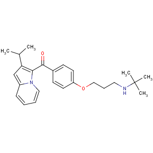 CAS No:89622-90-2 [4-[3-(tert-butylamino)propoxy]phenyl]-(2-propan-2-ylindolizin-3-yl)<br />methanone