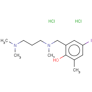 CAS No:89815-43-0 Phenol,2-[[[3-(dimethylamino)propyl]methylamino]methyl]-4-iodo-6-methyl-,hydrochloride (1:2)