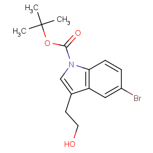 CAS No:898746-62-8 tert-butyl 5-bromo-3-(2-hydroxyethyl)indole-1-carboxylate