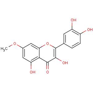 CAS No:90-19-7 2-(3,4-dihydroxyphenyl)-3,5-dihydroxy-7-methoxychromen-4-one