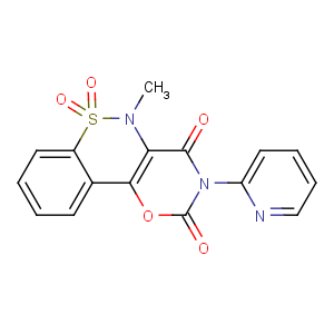 CAS No:90101-16-9 5-methyl-6,6-dioxo-3-pyridin-2-yl-[1,3]oxazino[5,6-c][1,<br />2]benzothiazine-2,4-dione
