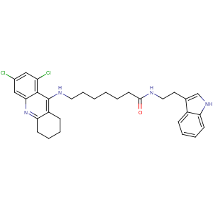 CAS No:9012-37-7 7-[(6,8-dichloro-1,2,3,<br />4-tetrahydroacridin-9-yl)amino]-N-[2-(1H-indol-3-yl)ethyl]heptanamide