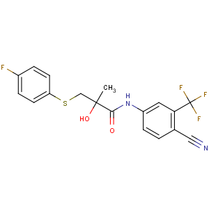 CAS No:90356-78-8 N-[4-cyano-3-(trifluoromethyl)phenyl]-3-(4-fluorophenyl)sulfanyl-2-<br />hydroxy-2-methylpropanamide