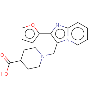 CAS No:904817-29-4 4-Piperidinecarboxylicacid, 1-[[2-(2-furanyl)imidazo[1,2-a]pyridin-3-yl]methyl]-