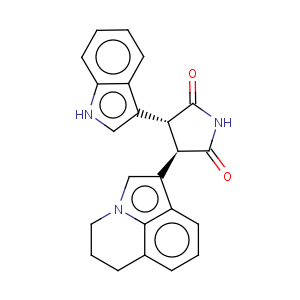 CAS No:905854-02-6 2,5-Pyrrolidinedione,3-(5,6-dihydro-4H-pyrrolo[3,2,1-ij]quinolin-1-yl)-4-(1H-indol-3-yl)-, (3R,4R)-