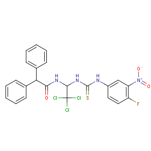 CAS No:905973-89-9 2,2-DIPHENYL-N-(2,2,2-TRICHLORO-1-[3-(4-FLUORO-3-NITROPHENYL)THIOUREIDO]ETHYL)ACETAMIDE