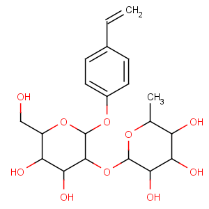 CAS No:90852-99-6 b-D-Glucopyranoside,4-ethenylphenyl 2-O-(6-deoxy-a-L-mannopyranosyl)-