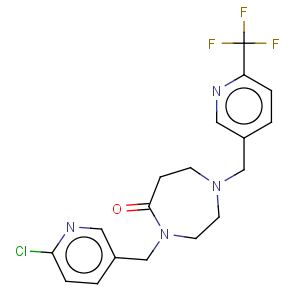 CAS No:909668-86-6 4-[(6-chloropyridin-3-yl)methyl]-1-{[6-(trifluoromethyl)pyridin-3-yl]methyl}-1,4-diazepan-5-one