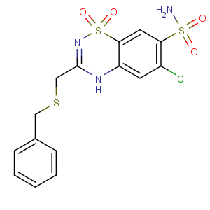 CAS No:91-33-8 3-(benzylsulfanylmethyl)-6-chloro-1,1-dioxo-4H-1λ