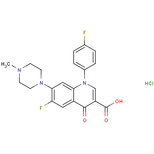 CAS No:91296-86-5 6-fluoro-1-(4-fluorophenyl)-7-(4-methylpiperazin-1-yl)-4-oxoquinoline-3-<br />carboxylic acid
