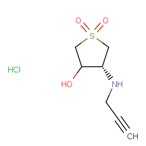CAS No:916901-10-5 trans-1,1-Dioxo-4-prop-2-ynylamino-tetrahydrothiophen-3-ol hydrochloride