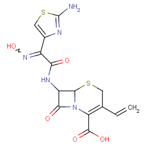 CAS No:91832-40-5 (6R,7R)-7-[[(2Z)-2-(2-amino-1,<br />3-thiazol-4-yl)-2-hydroxyiminoacetyl]amino]-3-ethenyl-8-oxo-5-thia-1-<br />azabicyclo[4.2.0]oct-2-ene-2-carboxylic acid