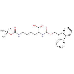 CAS No:92122-45-7 (2R)-2-(9H-fluoren-9-ylmethoxycarbonylamino)-6-[(2-methylpropan-2-yl)<br />oxycarbonylamino]hexanoic acid