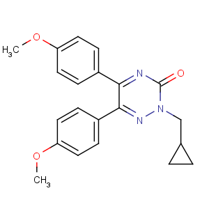CAS No:92257-40-4 2-(cyclopropylmethyl)-5,6-bis(4-methoxyphenyl)-1,2,4-triazin-3-one