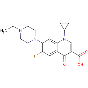 CAS No:93106-60-6 1-cyclopropyl-7-(4-ethylpiperazin-1-yl)-6-fluoro-4-oxoquinoline-3-<br />carboxylic acid