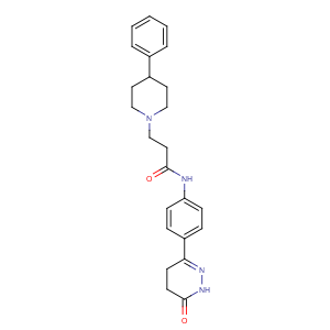 CAS No:93277-96-4 N-[4-(6-oxo-4,<br />5-dihydro-1H-pyridazin-3-yl)phenyl]-3-(4-phenylpiperidin-1-yl)<br />propanamide