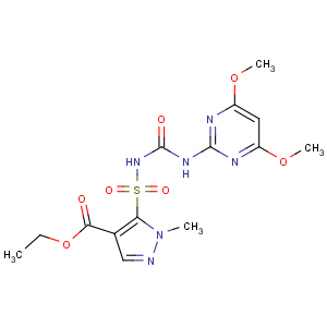 CAS No:93697-74-6 ethyl<br />5-[(4,<br />6-dimethoxypyrimidin-2-yl)carbamoylsulfamoyl]-1-methylpyrazole-4-<br />carboxylate