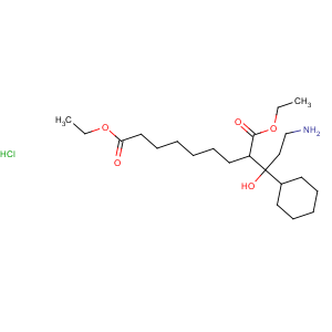 CAS No:93942-59-7 Nonanedioic acid,2-(3-amino-1-cyclohexyl-1-hydroxypropyl)-, diethyl ester, hydrochloride (9CI)