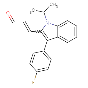 CAS No:93957-50-7 (E)-3-[3-(4-fluorophenyl)-1-propan-2-ylindol-2-yl]prop-2-enal