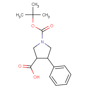 CAS No:939757-89-8 1-[(2-methylpropan-2-yl)oxycarbonyl]-4-phenylpyrrolidine-3-carboxylic<br />acid