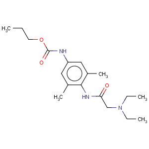 CAS No:94262-08-5 Carbanilic acid,4-[2-(diethylamino)acetamido]-3,5-dimethyl-, propyl ester (7CI)