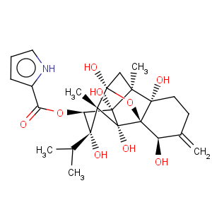 CAS No:94513-55-0 1H-Pyrrole-2-carboxylicacid,(4R,4aR,6S,6aS,7S,8R,8aS,8bR,9S,9aS)-dodecahydro-4,6,7,8a,8b,9a-hexahydroxy-6a,9-dimethyl-3-methylene-7-(1-methylethyl)-6,9-methanobenzo[1,2]pentaleno[1,6-bc]furan-8-ylester
