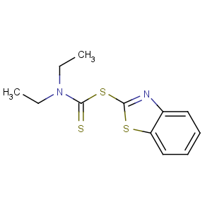 CAS No:95-30-7 1,3-benzothiazol-2-yl N,N-diethylcarbamodithioate