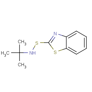 CAS No:95-31-8 N-(1,3-benzothiazol-2-ylsulfanyl)-2-methylpropan-2-amine