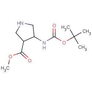 CAS No:955138-41-7 4-tert-butoxycarbonylamino-pyrrolidine-3-carboxylic acid methyl ester