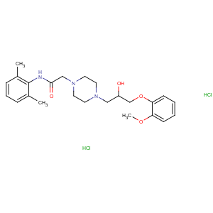 CAS No:95635-56-6 N-(2,<br />6-dimethylphenyl)-2-[4-[2-hydroxy-3-(2-methoxyphenoxy)propyl]piperazin-<br />1-yl]acetamide