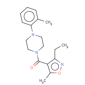 CAS No:959243-57-3 methanone, (3-ethyl-5-methyl-4-isoxazolyl)[4-(2-methylphenyl)-1-piperazinyl]-