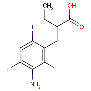 CAS No:96-83-3 2-[(3-amino-2,4,6-triiodophenyl)methyl]butanoic acid
