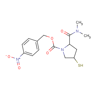 CAS No:96034-64-9 (4-nitrophenyl)methyl<br />(2S,4S)-2-(dimethylcarbamoyl)-4-sulfanylpyrrolidine-1-carboxylate