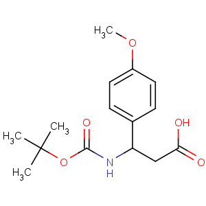 CAS No:96363-20-1 3-(4-methoxyphenyl)-3-[(2-methylpropan-2-yl)oxycarbonylamino]propanoic<br />acid