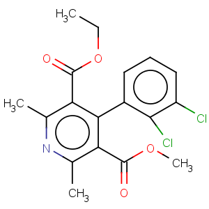 CAS No:96382-71-7 3,5-Pyridinedicarboxylicacid, 4-(2,3-dichlorophenyl)-2,6-dimethyl-, 3-ethyl 5-methyl ester