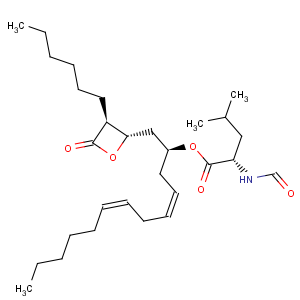 CAS No:96829-59-3 L-Leucine, N-formyl-,(1S,3Z,6Z)-1-[[(2S,3S)-3-hexyl-4-oxo-2-oxetanyl]methyl]-3,6-dodecadien-1-ylester