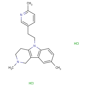 CAS No:97657-92-6 2,8-dimethyl-5-[2-(6-methylpyridin-3-yl)ethyl]-3,4-dihydro-1H-pyrido[4,<br />3-b]indole