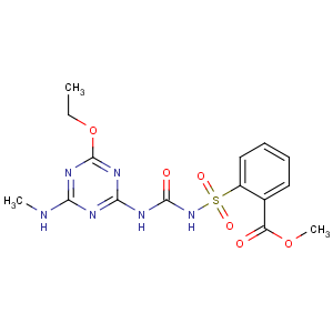 CAS No:97780-06-8 methyl<br />2-[[4-ethoxy-6-(methylamino)-1,3,<br />5-triazin-2-yl]carbamoylsulfamoyl]benzoate