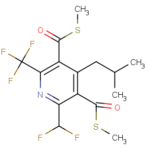 CAS No:97886-45-8 3-S,5-S-dimethyl<br />2-(difluoromethyl)-4-(2-methylpropyl)-6-(trifluoromethyl)pyridine-3,<br />5-dicarbothioate