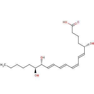 CAS No:98049-69-5 6,8,10,12-Eicosatetraenoicacid, 5,14,15-trihydroxy-, (5S,6E,8Z,10E,12E,14R,15S)-