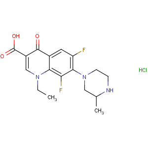 CAS No:98079-52-8 1-ethyl-6,<br />8-difluoro-7-(3-methylpiperazin-1-yl)-4-oxoquinoline-3-carboxylic<br />acid