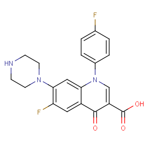 CAS No:98105-99-8 6-fluoro-1-(4-fluorophenyl)-4-oxo-7-piperazin-1-ylquinoline-3-carboxylic<br />acid