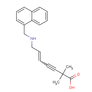 CAS No:99473-15-1 (E)-2,2-dimethyl-7-(naphthalen-1-ylmethylamino)hept-5-en-3-ynoic acid