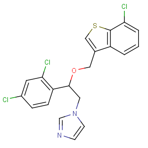 CAS No:99592-32-2 1-[2-[(7-chloro-1-benzothiophen-3-yl)methoxy]-2-(2,<br />4-dichlorophenyl)ethyl]imidazole